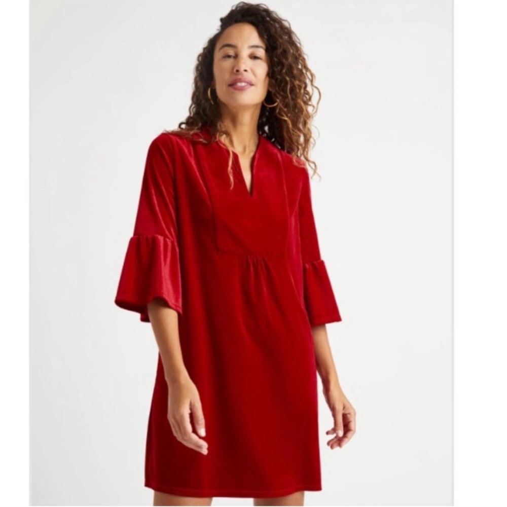 NWT JUDE CONNALLY Kerry Ruby Stretch Velvet Dress